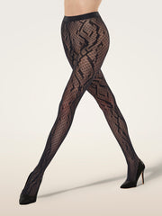 Snakeskin Net Tights Exotic Elegance
