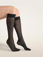 Floral Knee Highs Blooming Elegance