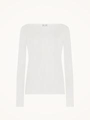 Soft Long Sleeve Top with Boat Neck