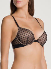 Sheer Lace Push Up Bra