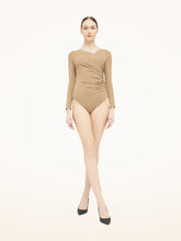 Asymmetric Draping Bodysuit with Kimono Sleeves