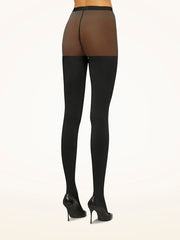 Shimmering Sheer Tights with Glitter Panels