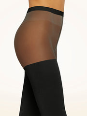 Shimmering Sheer Tights with Glitter Panels