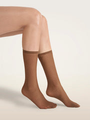 Geometric Glimmer Socks