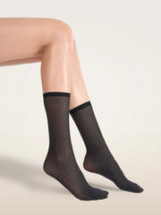Sparkling Socks with Geometric Lace