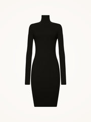 Luxurious Ribbed Wool Dress