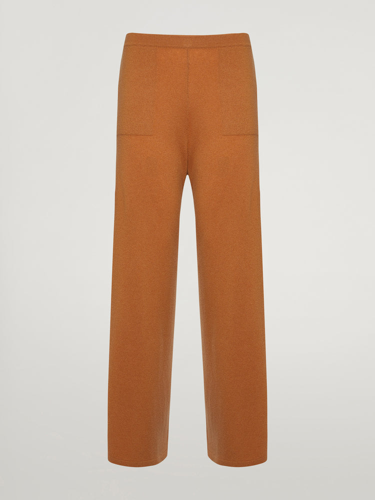 Luxury Cashmere Trousers with Flowing Wide Legs