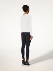 Soft Long Sleeve Top with Boat Neck