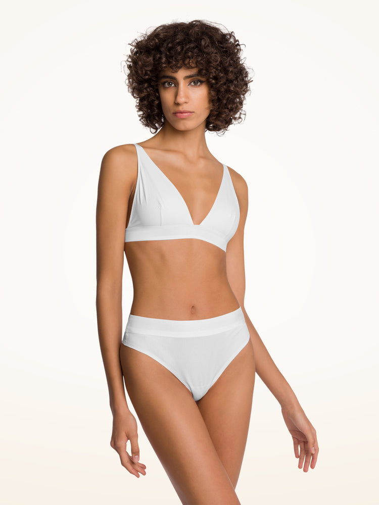 Soft Ribbed Cotton Bikini Briefs
