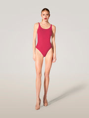 Shiny Scoop Neck Bodysuit