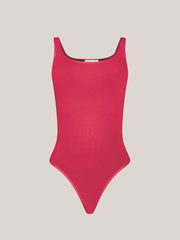 Shiny Scoop Neck Bodysuit