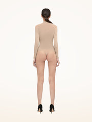 Sleek Sheer Bodysuit Long Sleeve High Neck