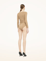 Asymmetric Draping Bodysuit with Kimono Sleeves