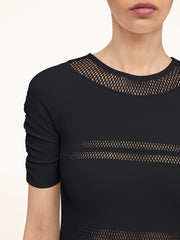 Sheer Net Lines Bodysuit